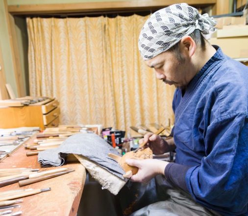 一刀彫　木彫り　仙人　一木彫　縁起物 一位一刀彫 達磨 | 伝統工芸 木彫り 手彫り 匠 縁起物 置物 天然木